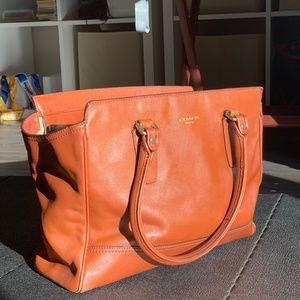 Coach tote bag brown computer bag